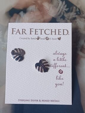 Far Fetched Monstera Leaf Stud Earrings 💫